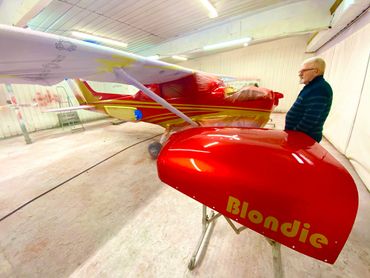 The original Blondie font was used again on the cowling.