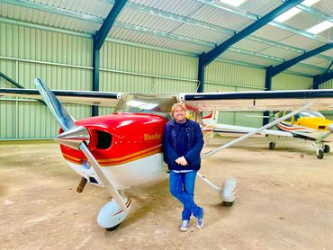 The author with 822 when the restoration was finished.