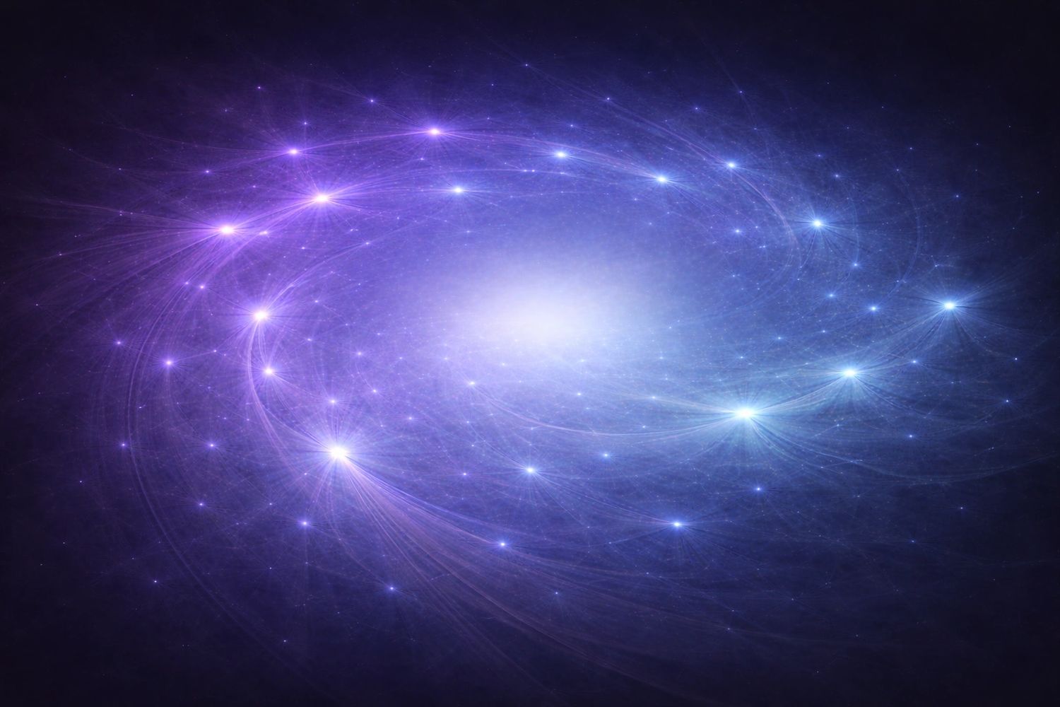 Swirling galaxy of nodes