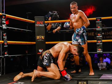 Jose 'Scarface' Montelongo in Los Angeles as he wins another for the V-FIT Fight Team Arlington TX.