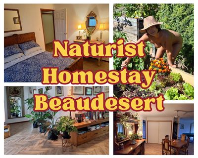 Naturist Homestay Beaudesert with beautiful food, spa and massage available.