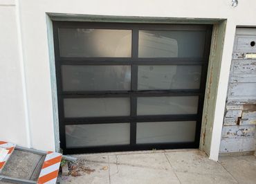 Black Glass Garage Doors