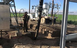 American Vac Services uses hydrovac excavation to prepare a substation for a new pier.