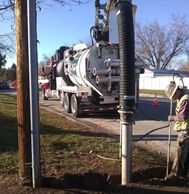 American Vac Services trenching for power contractor