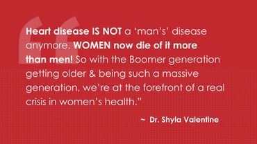 Keynote slide with a quote from Dr. Shyla Valentina, a Dallas cardiologist