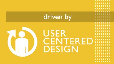 PowerPoint slide design illustrating a user-centered design focus