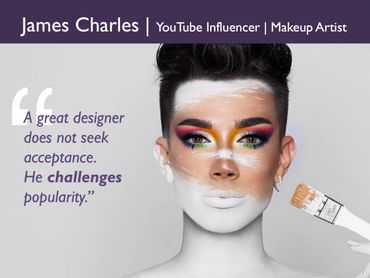 PowerPoint quote design from James Charles