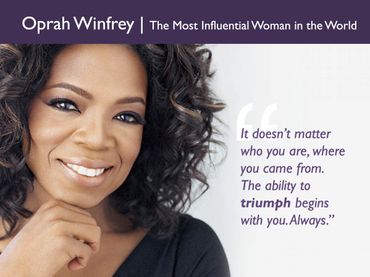 PowerPoint quote design from Oprah Winfrey