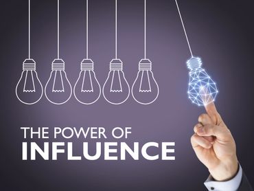 PowerPoint slide design cover for influencing