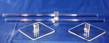 Plexipoles  2 ft PL-2 Poles
6 inch 6614 bases
BCNN balloon connector