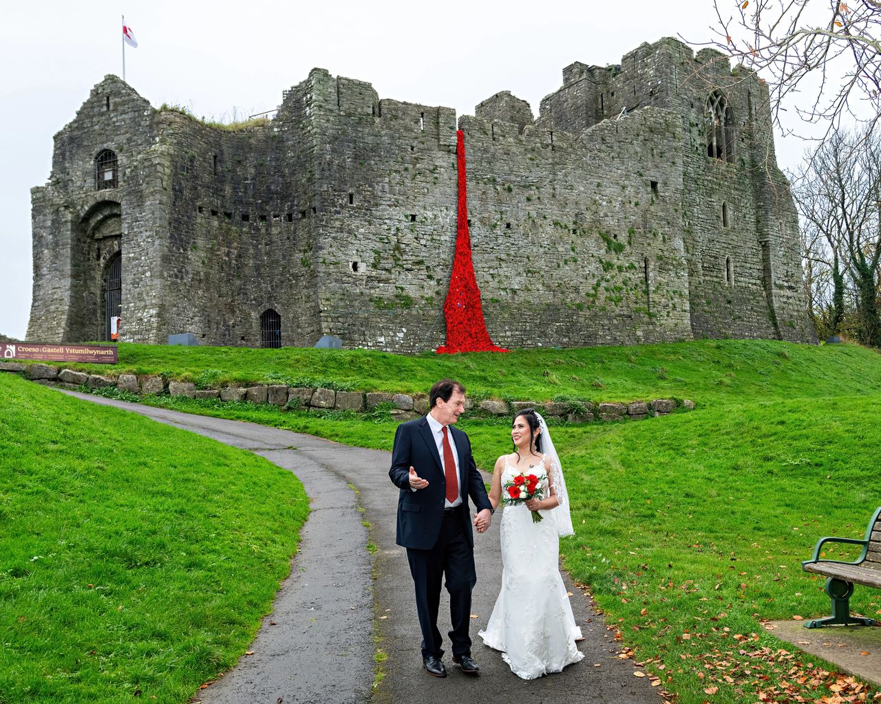 Wedding photography near Oystermouth Castle Wedding photography near Oystermouth Castle