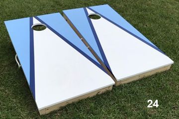 Light Blue and White Cornhole Boards