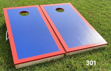 Navy and Red Cornhole Boards