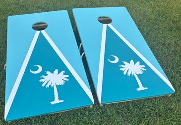 Teal Cornhole Boards