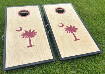Garnet Red Cornhole Boards