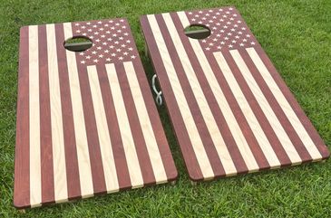 US Flag Corn Hole Boards