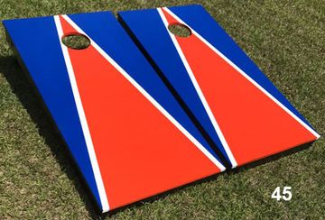 Orange and Royal Blue Cornhole Boards