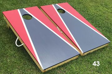 Red and Navy Cornhole Boards