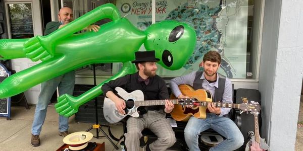 Musicians perform at Pine Bush First Fridays in Pine Bush, NY