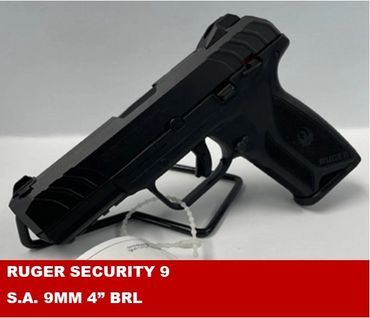 RUGER SECURITY 9
S.A. 9MM 4” BRL