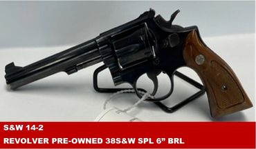 S&W 14-2
REVOLVER 38S&W SPL 6” BRL
PRE-OWNED