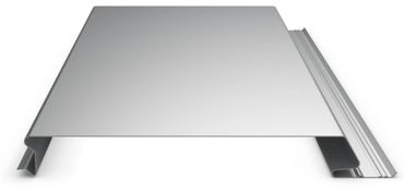A sheet metal panel with folded edges on both sides.