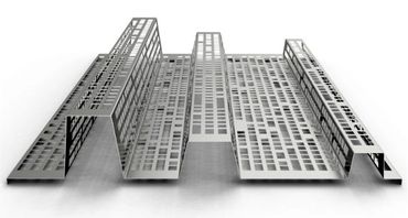 Metal grater with multiple sides and various grating patterns.