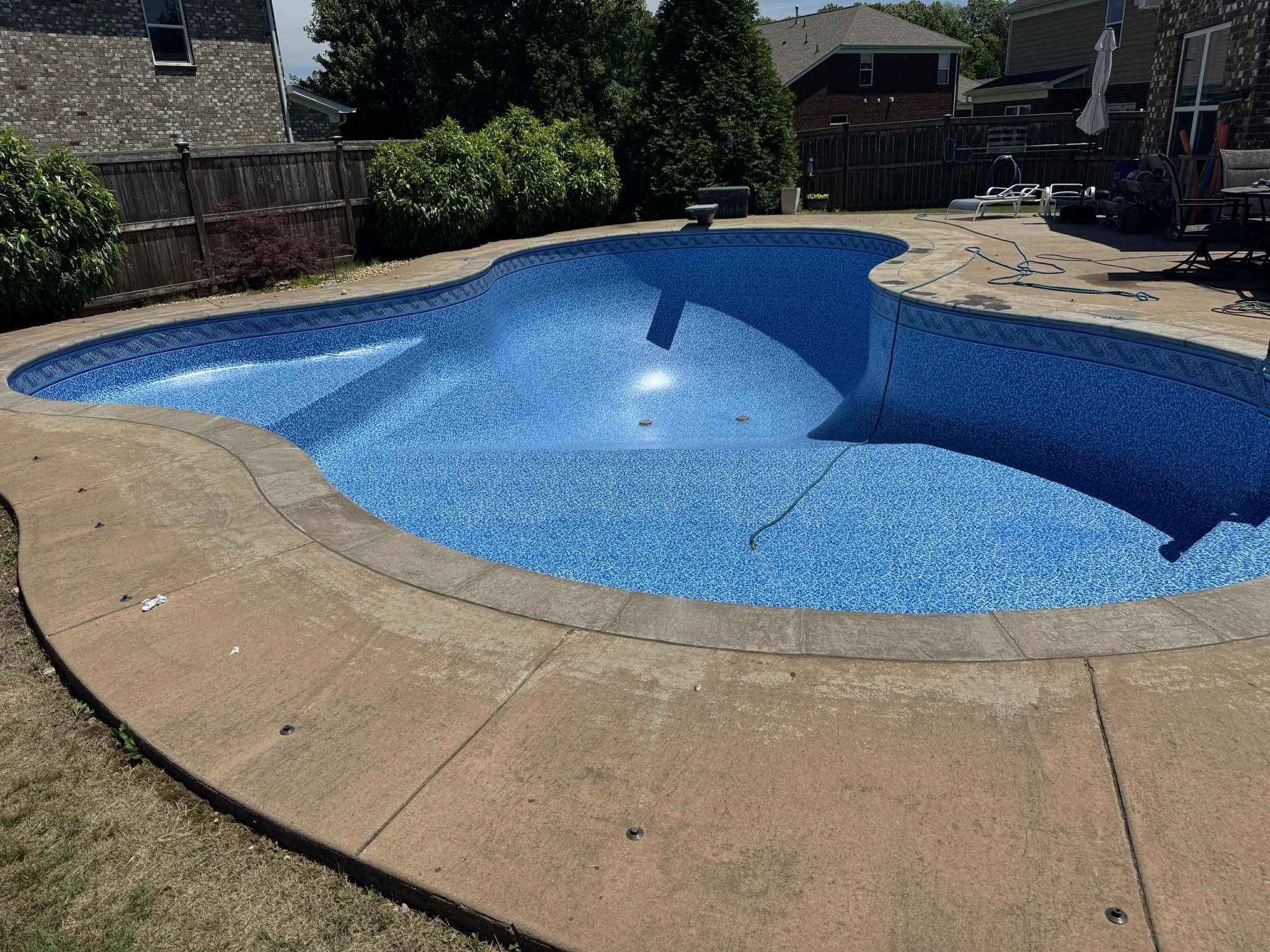After vinyl liner installation picture