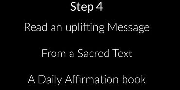 text describing step 4 of ritual read a message from a sacred text