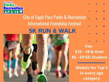 Eagle Pass IFF 5K Run/1 Mile Walk, April 3, 2022
Click Image For Results