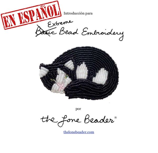 Gato tutoriales de bordado de cuentas patrón in español prendedor broche bordado a mano joyas perro