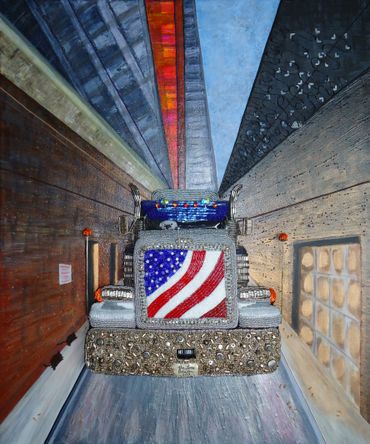 Colonial Theatre alley Boston Emerson majestic art painting canvas Semi truck Backstage Broadway 