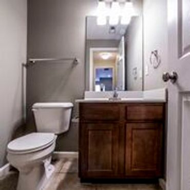 An example of a restroom in one of the townhouses at Highland Meadows in Shepherdsville, Kentucky