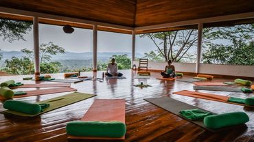 Find your inner peace in our yoga pavilion at Jim's Farm Villas