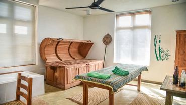 Experience relaxation and Ayurvedic treatments at the Jim's Farm Villas spa