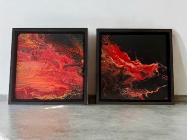Dynamic abstract art
Vibrant flames artwork
eye-catching centerpiece