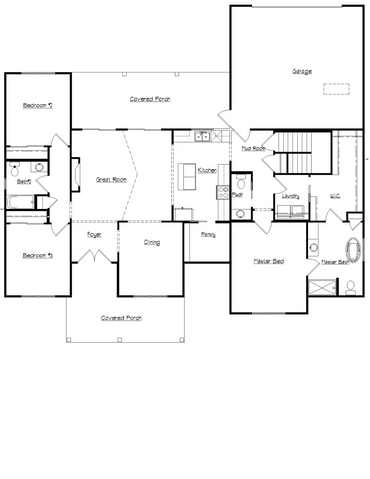 Tuxedo House
Farmhouse
Split Bedroom Ranch
Porch
Open floor plan
Freestanding tub