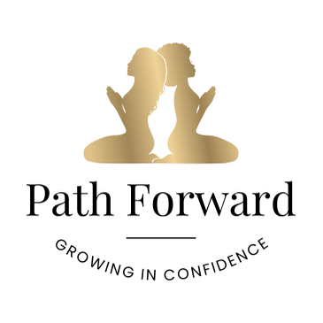 Logo with two women silhouettes and 'Path Forward' text.