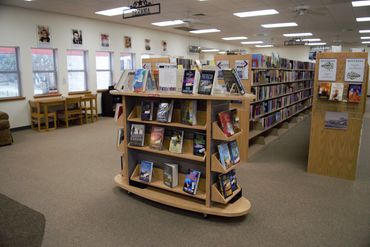 Photo of new releases shelf