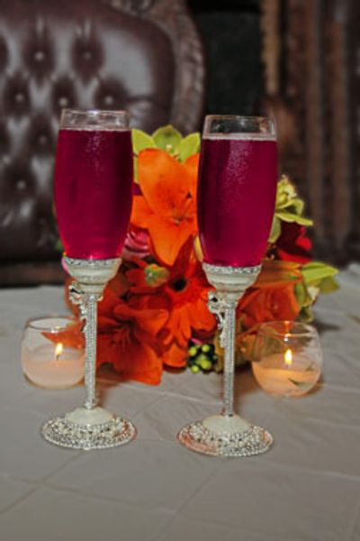 Charleston wedding toasting glasses
