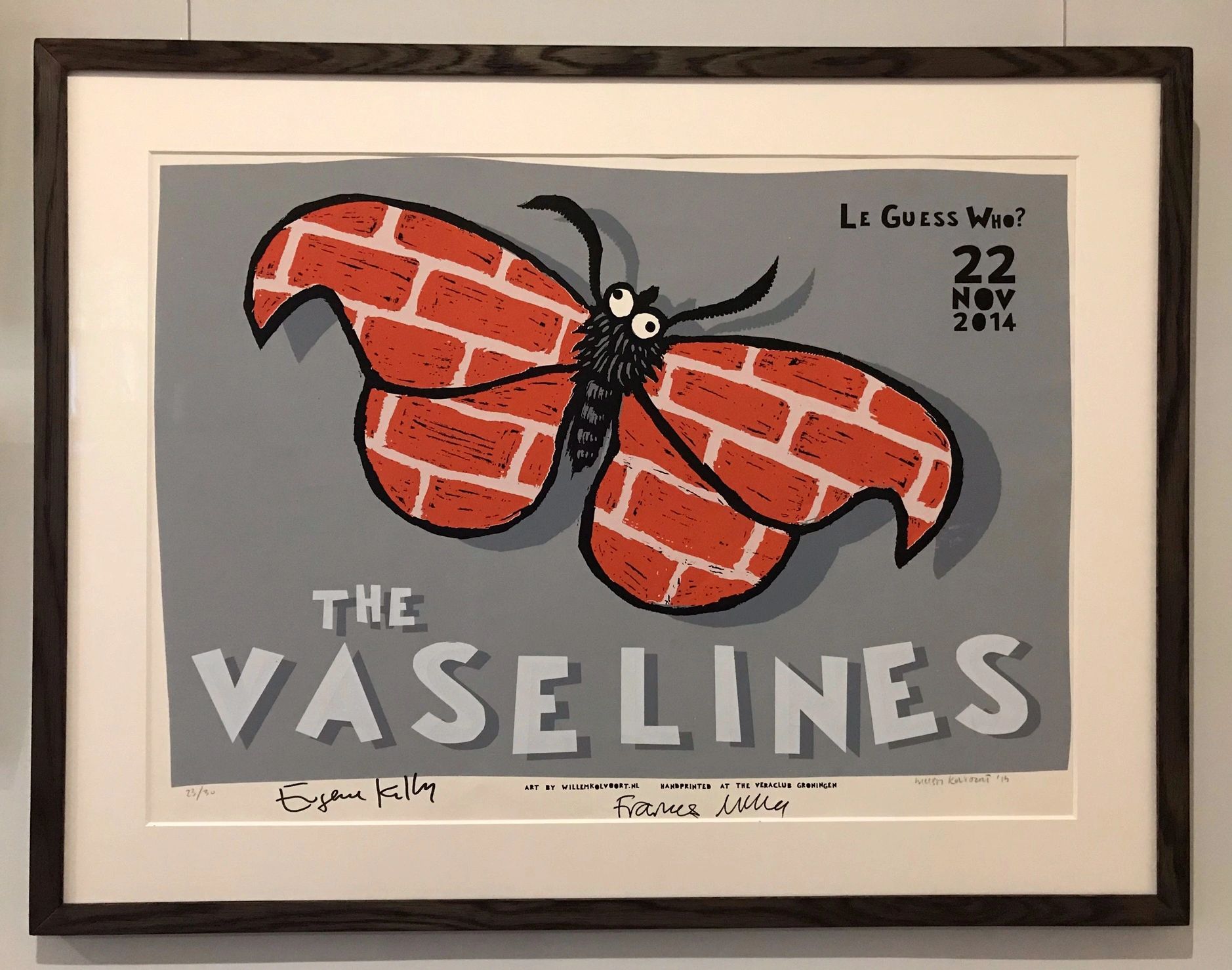 Image of a butterfly with "The Vaselines" written in large type.