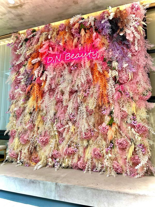 台北商業空間戶外ESG仿真花牆|ESG永續環保仿真|花草苑工作室