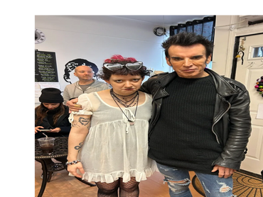 Miss Olivia with Simon Gallup from The Cure