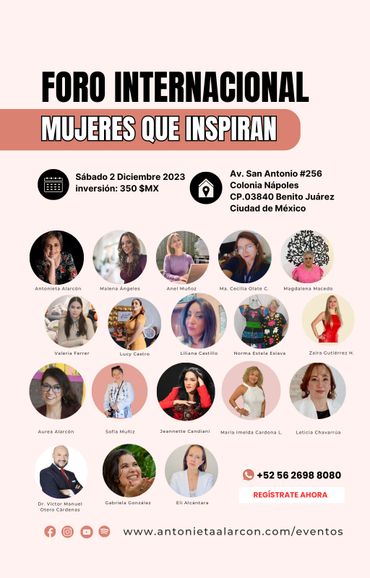 Foro internacional donde nuestras mujeres se expresan, inspiran y son efecto multiplicador