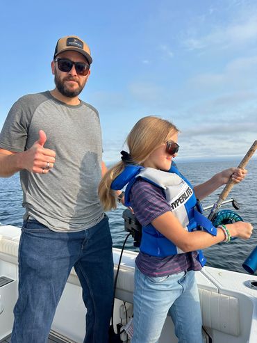 Catching fish in Nanaimo on a fishing charter.