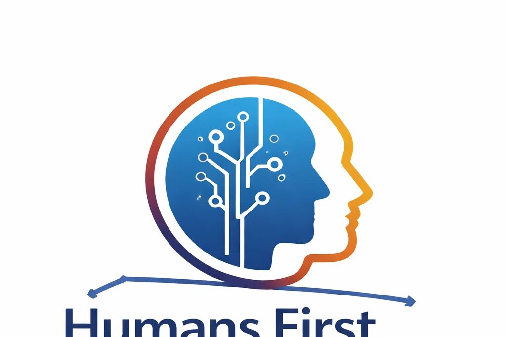 Logo of two human heads with a circuit tree inside.