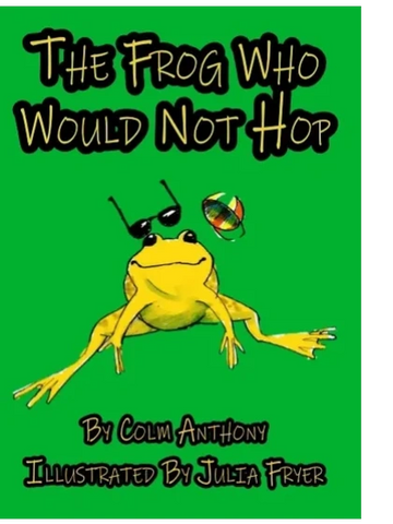 Jumping frog in wildlife children's story book cover