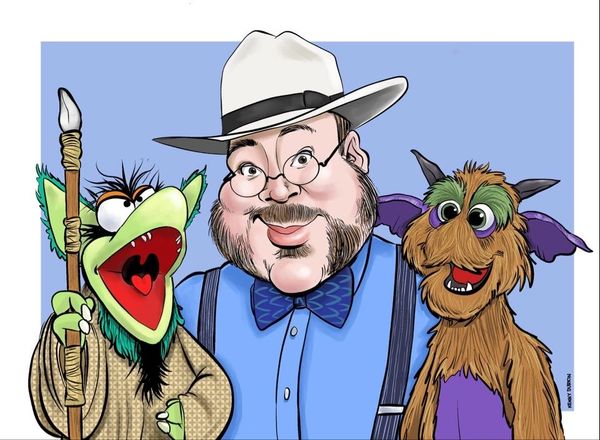 Caricature of puppeteer