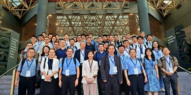Large group photo at a conference or event.