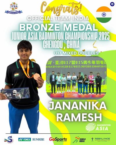 Jr Asia Badminton Championship 2025 @ China Bronze medal